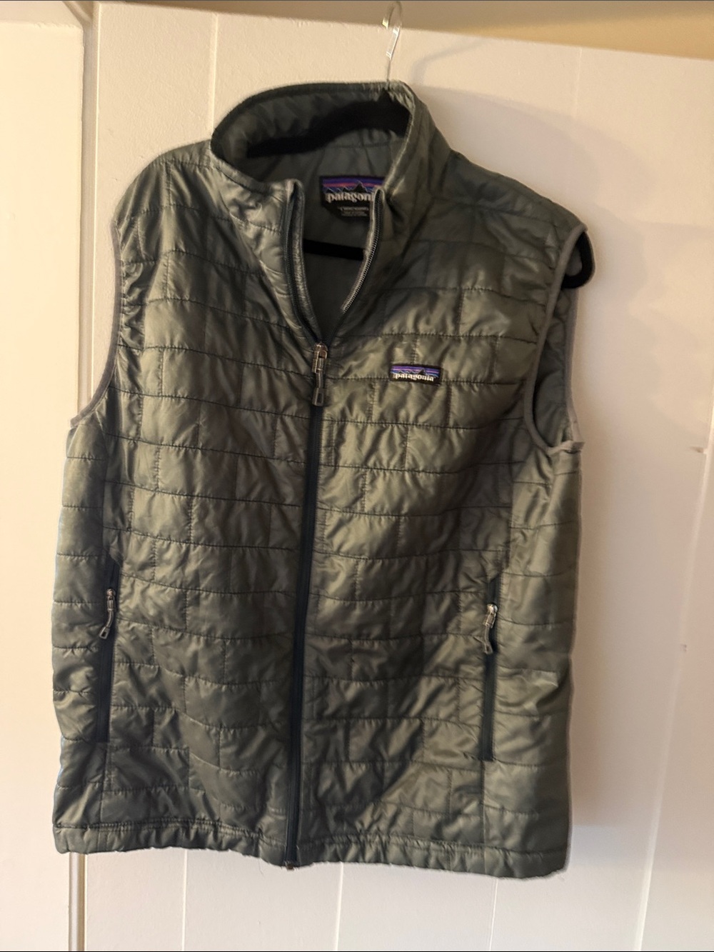 Patagonia gray Quilted Puffer Vest Nano Lg